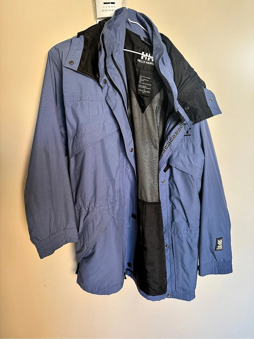 Helly Hansen Helly Tech Waterproof Hooded Rain Jacket Blue & Black Large